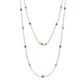 1 - Lien (13 Stn/2.6mm) Blue and White Diamond on Cable Necklace 