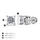 3 - Zoey GIA Certified Princess Cut Diamond 3.00 ctw (SI2/HI) Four Prongs Solitaire Stud Earrings 