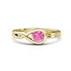 1 - Adah 0.53 ctw (5.00 mm) Round Pink Sapphire Twist Love Knot Solitaire Engagement Ring 