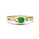 1 - Adah 0.60 ctw (5.00 mm) Round Green Garnet Twist Love Knot Solitaire Engagement Ring 