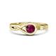 1 - Adah 0.50 ctw (5.00 mm) Round Rhodolite Garnet Twist Love Knot Solitaire Engagement Ring 