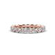 1 - Bella 1.65 ctw Round Natural Diamond (2.70 mm) Shared Prong Floating Eternity Band 