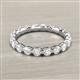 2 - Bella 1.54 ctw (2.70 mm) Round Natural Diamond Floating Shared Prong Eternity Band 