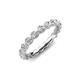 4 - Bella 1.54 ctw (2.70 mm) Round Natural Diamond Floating Shared Prong Eternity Band 