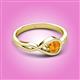 2 - Adah 0.40 ctw (5.00 mm) Round Citrine Twist Love Knot Solitaire Engagement Ring 