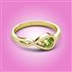 2 - Adah 0.50 ctw (5.00 mm) Round Peridot Twist Love Knot Solitaire Engagement Ring 