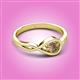 2 - Adah 0.48 ctw (5.00 mm) Round Smoky Quartz Twist Love Knot Solitaire Engagement Ring 