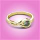 2 - Adah 0.55 ctw (5.00 mm) Round Created Alexandrite Twist Love Knot Solitaire Engagement Ring 