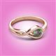 2 - Adah 0.55 ctw (5.00 mm) Round Created Alexandrite Twist Love Knot Solitaire Engagement Ring 