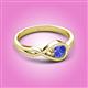 2 - Adah 0.47 ctw (5.00 mm) Round Tanzanite Twist Love Knot Solitaire Engagement Ring 