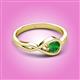2 - Adah 0.60 ctw (5.00 mm) Round Green Garnet Twist Love Knot Solitaire Engagement Ring 