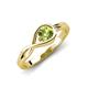 3 - Adah 0.50 ctw (5.00 mm) Round Peridot Twist Love Knot Solitaire Engagement Ring 