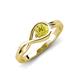3 - Adah 0.50 ctw (5.00 mm) Round Yellow Diamond Twist Love Knot Solitaire Engagement Ring 