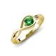 3 - Adah 0.60 ctw (5.00 mm) Round Green Garnet Twist Love Knot Solitaire Engagement Ring 