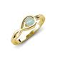 3 - Adah 0.35 ctw (5.00 mm) Round Opal Twist Love Knot Solitaire Engagement Ring 