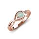 3 - Adah 0.35 ctw (5.00 mm) Round Opal Twist Love Knot Solitaire Engagement Ring 