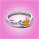 2 - Adah 0.40 ctw (5.00 mm) Round Citrine Twist Love Knot Solitaire Engagement Ring 