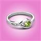 2 - Adah 0.50 ctw (5.00 mm) Round Peridot Twist Love Knot Solitaire Engagement Ring 