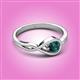 2 - Adah 0.50 ctw (5.00 mm) Round London Blue Topaz Twist Love Knot Solitaire Engagement Ring 