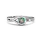 1 - Adah 0.55 ctw (5.00 mm) Round Created Alexandrite Twist Love Knot Solitaire Engagement Ring 