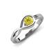 3 - Adah 0.50 ctw (5.00 mm) Round Yellow Diamond Twist Love Knot Solitaire Engagement Ring 
