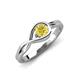 3 - Adah 0.53 ctw (5.00 mm) Round Yellow Sapphire Twist Love Knot Solitaire Engagement Ring 