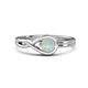 1 - Adah 0.35 ctw (5.00 mm) Round Opal Twist Love Knot Solitaire Engagement Ring 