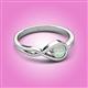 2 - Adah 0.35 ctw (5.00 mm) Round Opal Twist Love Knot Solitaire Engagement Ring 