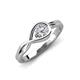 3 - Adah 0.53 ctw (5.00 mm) Round White Sapphire Twist Love Knot Solitaire Engagement Ring 