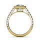 5 - Abeni GIA Certified 1.38 ctw (6.50 mm) Round Diamond (SI/G) and Diamond Halo Engagement Ring  