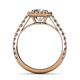 5 - Abeni GIA Certified 1.38 ctw (6.50 mm) Round Diamond (SI/G) and Diamond Halo Engagement Ring  