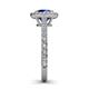 4 - Abeni 1.53 ctw (6.00 mm) Round Blue Sapphire and Diamond Halo Engagement Ring 