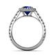 5 - Abeni 1.53 ctw (6.00 mm) Round Blue Sapphire and Diamond Halo Engagement Ring 