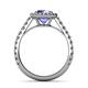 5 - Abeni 1.30 ctw (6.50 mm) Round Tanzanite and Diamond Halo Engagement Ring   