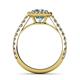 5 - Abeni 1.25 ctw (6.50 mm) Round Aquamarine and Diamond Halo Engagement Ring   