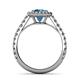 5 - Abeni 1.33 ctw (6.50 mm) Round Blue Topaz and Diamond Halo Engagement Ring   