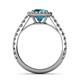 5 - Abeni 1.33 ctw (6.50 mm) Round London Blue Topaz and Diamond Halo Engagement Ring   