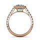 5 - Abeni 1.25 ctw (6.50 mm) Round Aquamarine and Diamond Halo Engagement Ring   