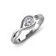 4 - Adah 0.50 ct (5.00 mm) Round Natural Diamond Twist Love Knot Solitaire Engagement Ring 