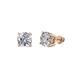 1 - Alina 1.10 ctw Round Moissanite (5.50 mm) Four Prongs Solitaire Stud Earrings 
