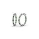 1 - Amia Green Garnet and Diamond Hoop Earrings 