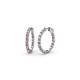 1 - Amia Pink Tourmaline and Diamond Hoop Earrings 