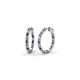 1 - Amia Amethyst and Diamond Hoop Earrings 