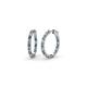 1 - Amia Blue Topaz and Diamond Hoop Earrings 