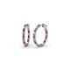 1 - Amia Rhodolite Garnet and Diamond Hoop Earrings 