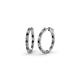 1 - Amia Black and White Diamond Hoop Earrings 