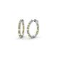 1 - Amia Yellow Sapphire and Diamond Hoop Earrings 
