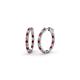 1 - Amia Ruby and Diamond Hoop Earrings 