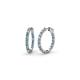 1 - Amia London Blue Topaz and Diamond Hoop Earrings 