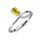 3 - Naysa Bold 1.12 ctw Yellow Sapphire Oval Shape (7x5 mm) & Side Natural Diamond Round (1.30 mm) Promise Ring 